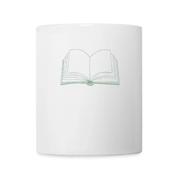 Bücher offenes Buch - Tasse - Weiß - Vorne