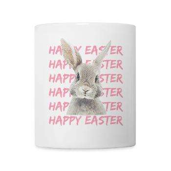 Pastellhase mit Easter-Muster - Tasse - Weiß - Vorne