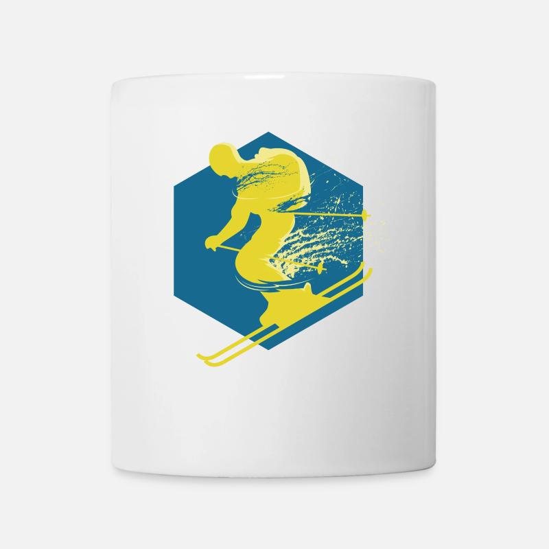 Skifahrer - Tasse - Weiß