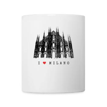 Mailand Mailänder Dom Italien Liebe I Love Milano - Tasse - Weiß - Vorne