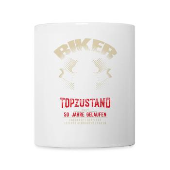 50. Geburtstag Biker Motorrad Motorradfahrer - Tasse - Weiß - Vorne