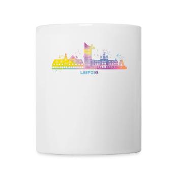 Leipzig Skyline Coloré Leipzig Uniriese - Mug blanc - blanc - Devant