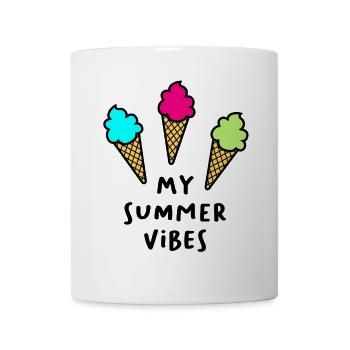 Summer Vibes Eis Quote Sommer Urlaub cool Fun - Mug - white - Front