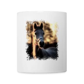 Pferd - Goldener Schimmel - Tasse - Weiß - Vorne