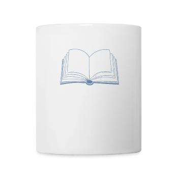 Bücher offenes Buch - Tasse - Weiß - Vorne