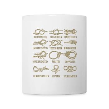 12 Knoten Boot Segeln Kapitän - Tasse - Weiß - Vorne