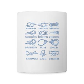 12 Knoten Boot Segeln Kapitän - Tasse - Weiß - Vorne