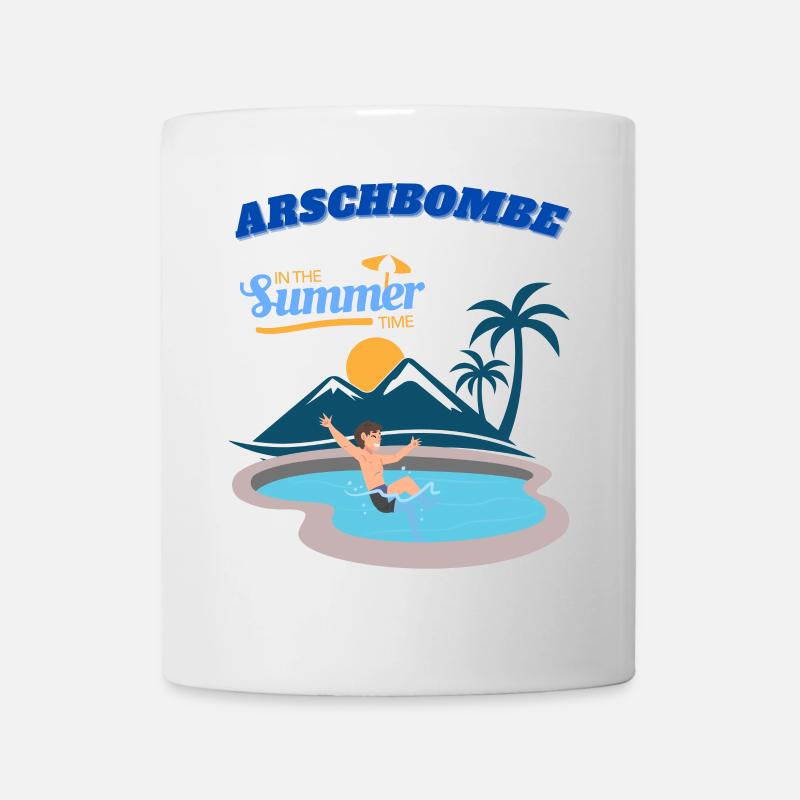 Sommerparadies Poollandschaft - Tasse - Weiß