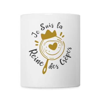Je suis la reine des crêpes, meilleur cuisinière ! - Mug blanc - blanc - Devant