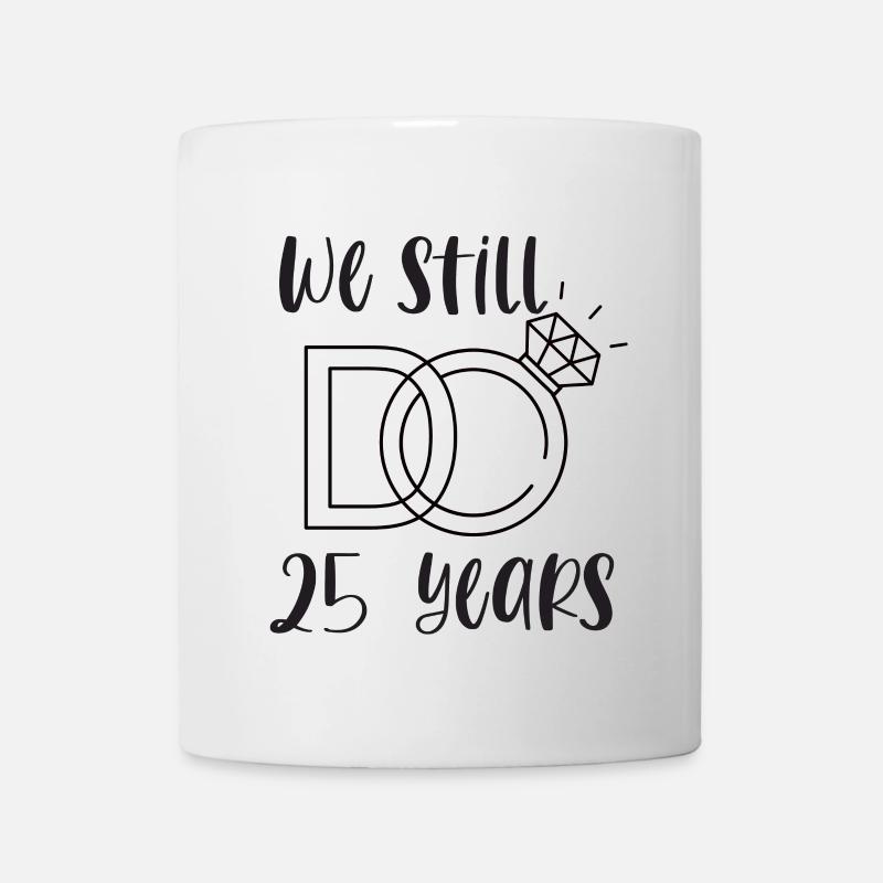 25. Hochzeitstag Silberhochzeit Hochzeit Geschenk - Tasse - Weiß