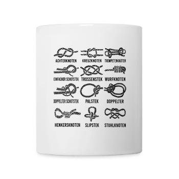 12 Knoten Boot Segeln Kapitän - Tasse - Weiß - Vorne