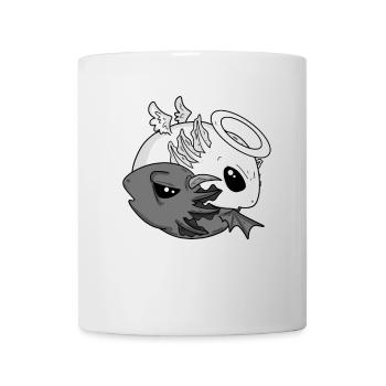 Yin Yang Axolotl Ange Diable - Mug blanc - blanc - Devant