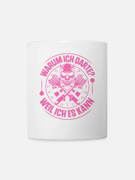 Dartspielerin Dart Darts Darten - Tasse - Weiß