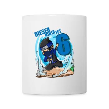 6 Jahre Geburtstag Junge Ninja - Ich bin 6 - Tasse - Weiß - Vorne