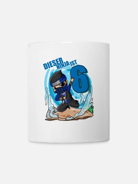 6 Jahre Geburtstag Junge Ninja - Ich bin 6 - Tasse - Weiß