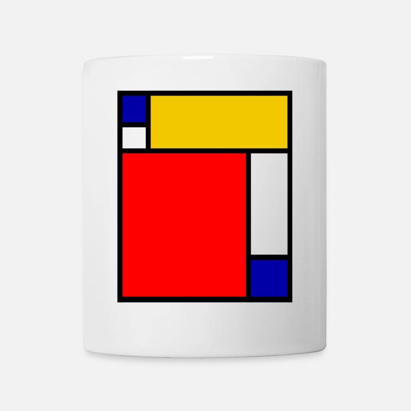 Mondrian 4 - Tasse - Weiß