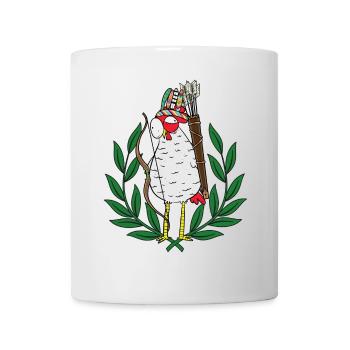 Huhn Krieger Hippie Hühner Pfeil - Tasse - Weiß - Vorne