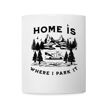 La maison est l’endroit où je Park It Camper dit drôle - Mug blanc - blanc - Devant