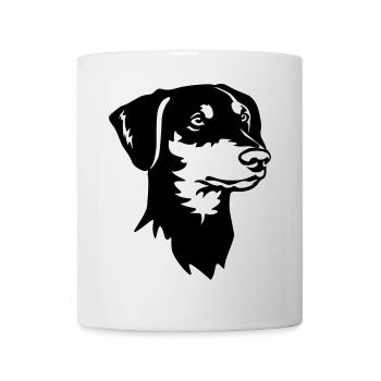 Deutscher Pinscher Kopf - Tasse - Weiß - Vorne
