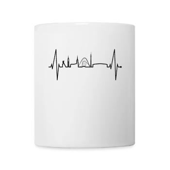 Gelsenkirchen Skyline Herzschlag Fan Herz Liebe - Tasse - Weiß - Vorne