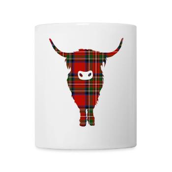 Tartan Highland Coo - Mug - white - Front