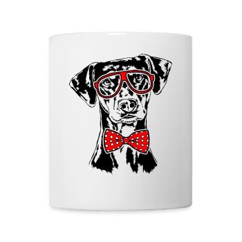 GERMAN PINSCHER Glasses Dogs smart dog - Mug - white - Front