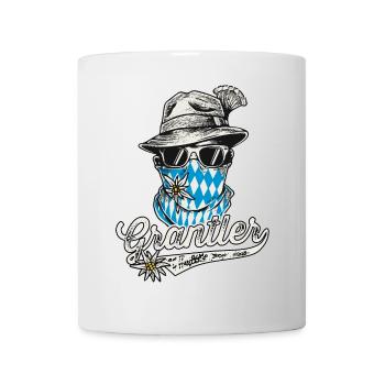 Grantler T-Shirt Herren Trachtenshirt - Tasse - Weiß - Vorne