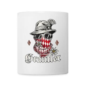 Grantler T-Shirt Trachtenshirt Bayern - Tasse - Weiß - Vorne