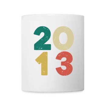 2013 - Jahrgang 2013 Retro Vintage - Tasse - Weiß - Vorne