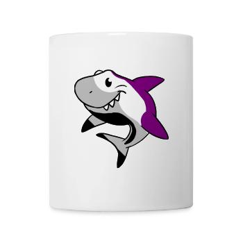 Asexué Shark Ace Pride - Mug blanc - blanc - Devant