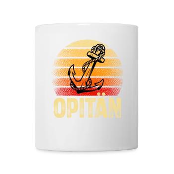 Opitän Opa Boot Segeln Segler - Tasse - Weiß - Vorne