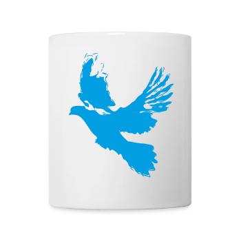 Taube Friedenstaube Design – Symbol der Hoffnung - Tasse - Weiß - Vorne