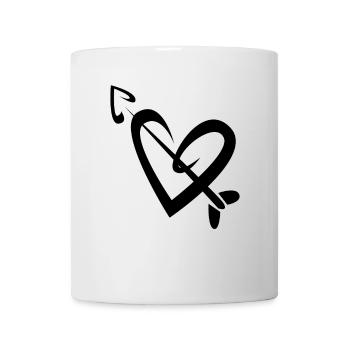 Herz Pfeil - Tasse - Weiß - Vorne
