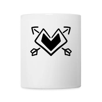 Herz Pfeil - Tasse - Weiß - Vorne