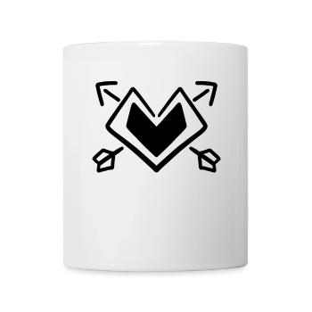 Flèche de cœur - Mug blanc - blanc - Devant