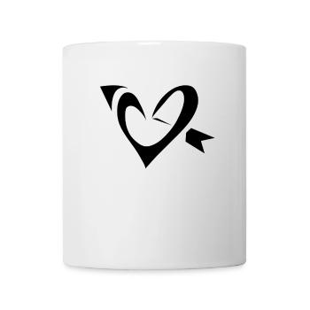 Herz Pfeil - Tasse - Weiß - Vorne
