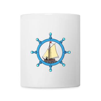 Maritim Grim Reaper Sailor Sailing Ship Steering Wheel - Mug - white - Front