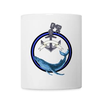 Marine mammal Fish Whale Fish Anchor maritime - Mug - white - Front