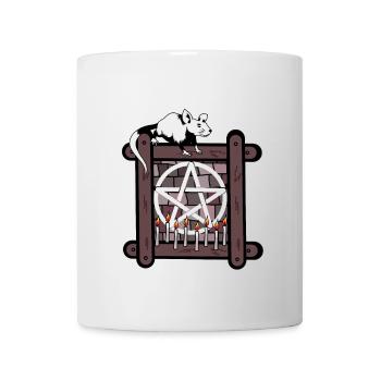Occult Spiritual Rat Rodent Magic Pentagram - Mug - white - Front