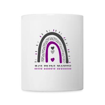 Happy Ace Pride Mois Asexuel Boho Rainbow - Mug blanc - blanc - Devant