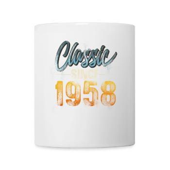 1958 Geburtsjahr Geburtstag Baujahr Vintage - Tasse - Weiß - Vorne