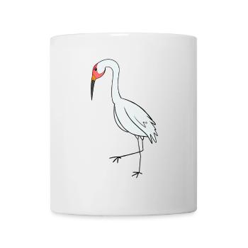 Oiseaux migrateurs Grue Oiseau - Mug blanc - blanc - Devant
