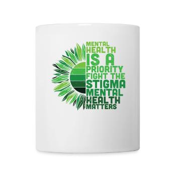 Mental Health Awareness Sonnenblume - Tasse - Weiß - Vorne