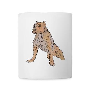Muscular Dog - American Staffordshire Terrier - Mug - white - Front