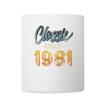 1981 Année de naissance Anniversaire Année de construction Millésime - Mug blanc - blanc - Devant