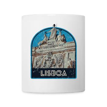 Lisbonne Portugal, rue augusta - Mug blanc - blanc - Devant