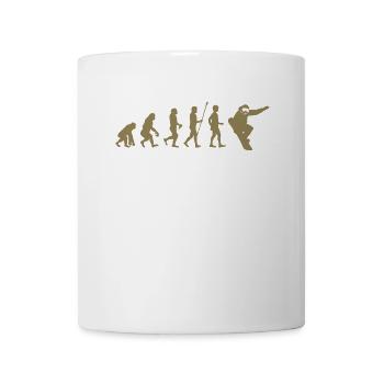 Snowboarder Evolution Geschenkidee - Tasse - Weiß - Vorne