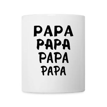 PAPA papa répétition 4 lignes cadeau père - Mug blanc - blanc - Devant