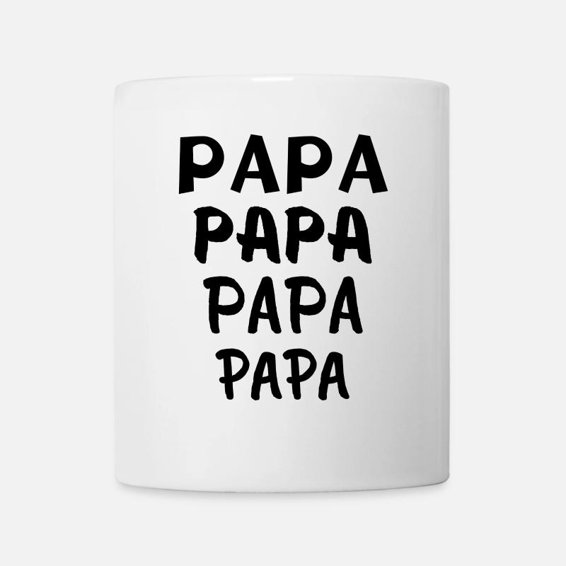 PAPA papa répétition 4 lignes cadeau père - Mug blanc - blanc