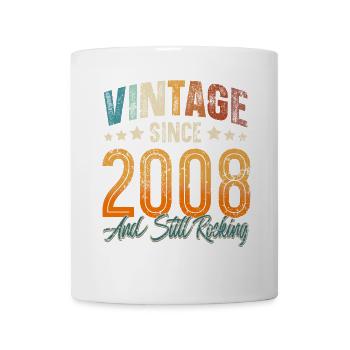 2008 Year of birth Birthday Year of construction Vintage - Mug - white - Front